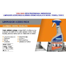 CEYS PASO ESPECIFICOS LIMPIADOR ACERO INOX 500 ML 703012-703022