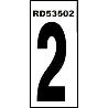 NORMALUZ NUMERO ADHESIVO  2   4.6X14 PVC GLASSPACK 0,4 RD53502