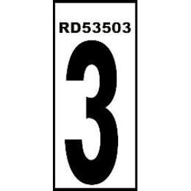 NORMALUZ NUMERO ADHESIVO  3   4.6X14 PVC GLASSPACK 0,4 RD53503