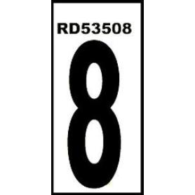 NORMALUZ NUMERO ADHESIVO  8   4.6X14 PVC GLASSPACK 0,4 RD53508