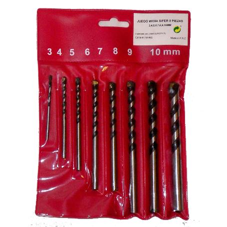 SIFER JUEGO BROCAS WIDIA DE 3-10  8 UND.  M-502 EN BOLSA