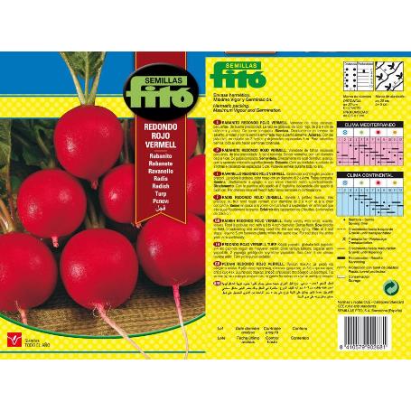 SEMILLAS FITO HORTICOLAS RABANITO R.ROJO VERMELL 00268 (CAJA 10 UNIDADES)