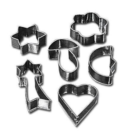 MENAJE METALTEX JUEGO 6 MOLDES CORTAPASTAS ACERO INOX 252350