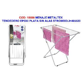 MENAJE METALTEX TENDEDERO EPOXI PLATA SIN ALAS STROMBOLI 405520