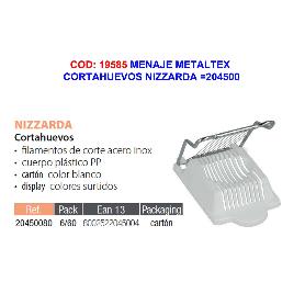 MENAJE METALTEX CORTAHUEVOS NIZZARDA  204500