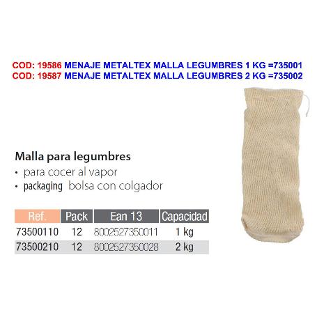 MENAJE METALTEX MALLA LEGUMBRES 1 KG  735001