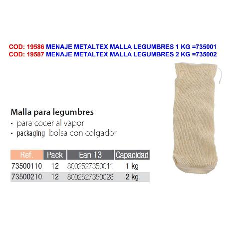 MENAJE METALTEX MALLA LEGUMBRES 2 KG  735002