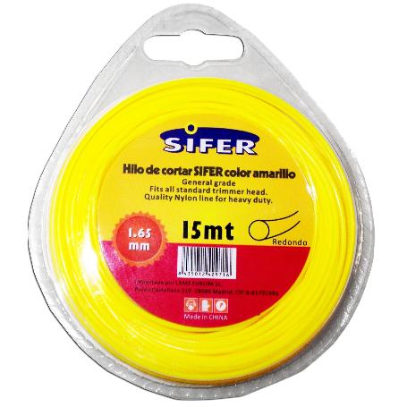 SIFER HILO DESBROZADORA AMARILLO REDONDO 1.65 MMX 15 MT 48222000