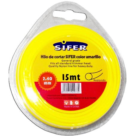 SIFER HILO DESBROZADORA AMARILLO REDONDO 2.40 MMX 15 MT 48222002