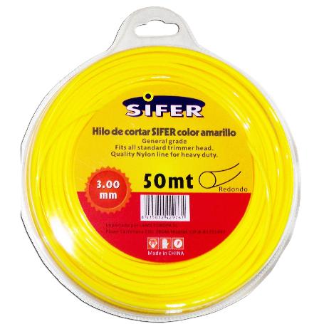 SIFER HILO DESBROZADORA AMARILLO REDONDO 3.00 MMX 50 MT 48222005