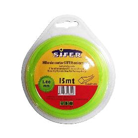 SIFER HILO DESBROZADORA VERDE CUADRADO 3.00 MMX 15 MT 48222070