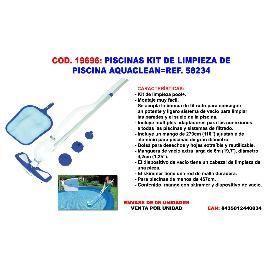 PISCINAS KIT DE LIMPIEZA DE PISCINA AQUACLEAN 58234