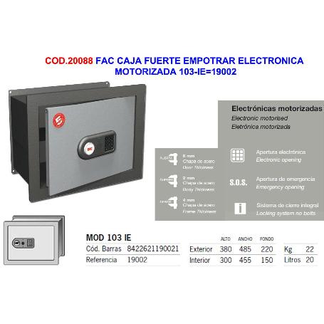 FAC CAJA FUERTE EMPOTRAR ELECTRONICA MOTORIZADA 103-IE 19002