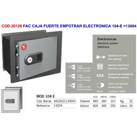 FAC CAJA FUERTE EMPOTRAR ELECTRONICA 104-E  13004