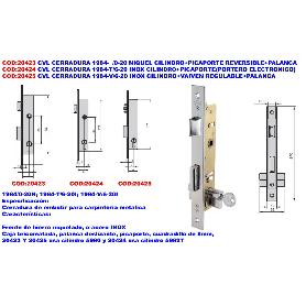 CVL CERRADURA 1984-V   -6-20 INOX CILINDRO+VAIVEN REGULA+PALANCA