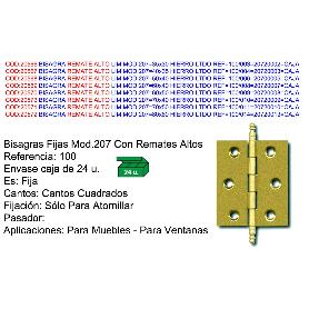 BISAGRA LIM MOD 207 80X60 HIERRO LTDO REF 100-014 20720013 CAJA