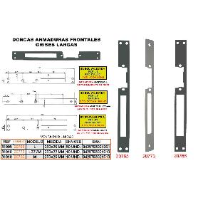 DORCAS ARMADURA FRONTAL GRIS L- DE 250X25 MM LARGA 31005-23GB