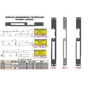 DORCAS ARMADURA FRONTAL GRIS M-    DE 250X25 MM LARGA 22GB