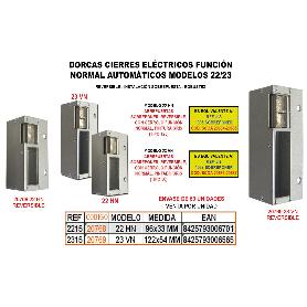 DORCAS CIERRE ELECT.FUNC NORMAL 23N+SOBR+REVERS (TIPO56) 38001