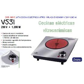 JATA COCINA ELECTRICA VITRO. 1 PLACA D 180 MM V-531 1.200 W