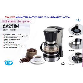 JATA CAFETERA GOTEO CA288 650W DE 2 - 8 TAZAS NEGRA