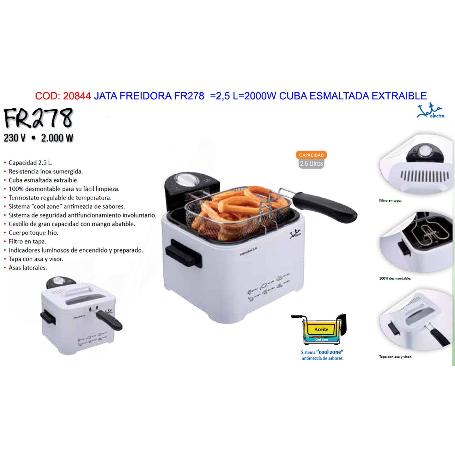 JATA FREIDORA FR278   2,5 L 2000W CUBA ESMALTADA EXTRAIBLE