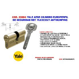 YALE AZBE CILINDRO EUROPERFIL SEGURIDAD YL63030LT ANTIBUMPING