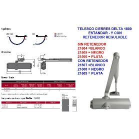 TELESCO CIERRES DELTA 1800 ESTANDAR-NEGRO AS1859S.NE