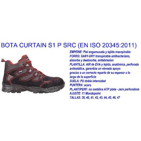 COFRA BOTA CURTAIN Nº39 S1 P SRC PUNT.ACERO+PLANTILLA 22300--001