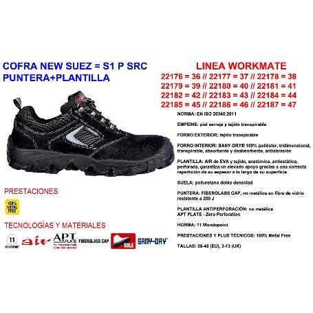 COFRA ZAPATILLA NEW SUEZ Nº41   S1 P SRC   PUNTERA+PLANTILLA