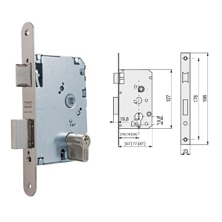 TESA CERRADURA 2010-P 50 PHR    EMBUTIR