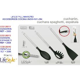 LIFESTYLE MAROÑO ACC.COCINA INOX+NYLON CUCHARA ESPAGUETI 2084