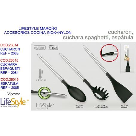 LIFESTYLE MAROÑO ACC.COCINA INOX+NYLON CUCHARA ESPAGUETI 2084