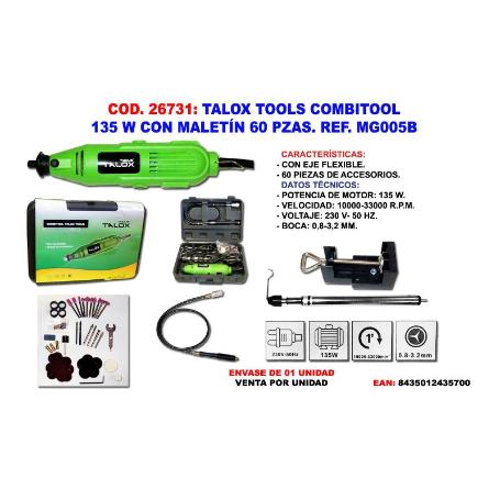 TALOX TOOLS COMBITOOL 135 W C-MALETIN 60 PZAS. MG005B