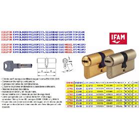 IFAM CILINDRO M EUROPERFIL SEGURIDAD 35X35 LATON R15 036000