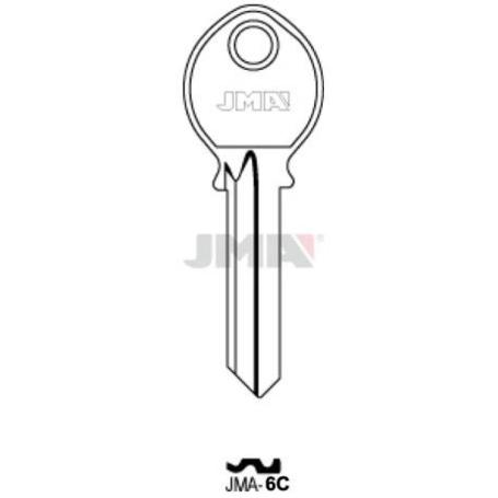 LLAVES JMA TIPO C MOD JMA-6C PARA CERRADURA GARAJE AVL 11-A (CAJA 50 UNIDADES)