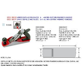 URKO CEPILLO METALICO   5-A  50 MM 3511051 HIERRO FUNDIDO