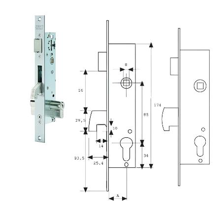 CERRADURA TESA 2240/20/3AI