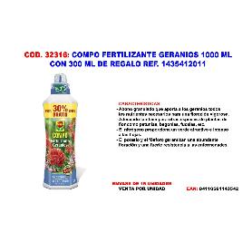 COMPO FERTILIZANTE GERANIOS 1000 ML+300 ML DE REGALO 1435412011