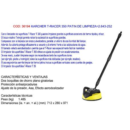 KARCHER T-RACER T-5 PATIN DE LIMPIEZA 2.644-084.0