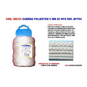 CUERDA POLIESTER 5 MM 20 MTS.  BPT04