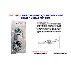 PULPO REDONDO 1,00 METROS X   8 MM CE58 BOLSA 1 UND CE09