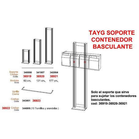 TAYG SOPORTE CONTENEDOR BASCULANTE 121 CM   341007