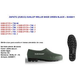 ZAPATO (ZUECO) DUNLOP WELLIE SHOE Nº40       GREEN-BLACK B350611