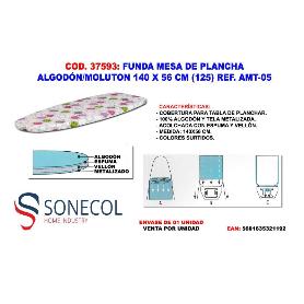 FUNDA MESA DE PLANCHA ALGODON -MOLUTON 140 X 56 (125) AMT-05