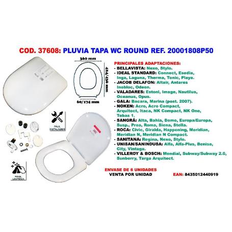 PLUVIA TAPA WC ROUND REF. 20001808P50