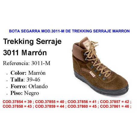 BOTA SEGARRA MOD.3011-M DE TREKKING SERRAJE MARRON TALLA 41