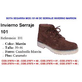 BOTA SEGARRA MOD.101 DE SERRAJE INVIERNO MARRON TALLA 39