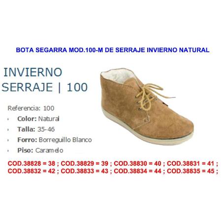 BOTA SEGARRA FINSTOCK MOD.100 SERRAJE INVIERNO NATURAL TALLA 35