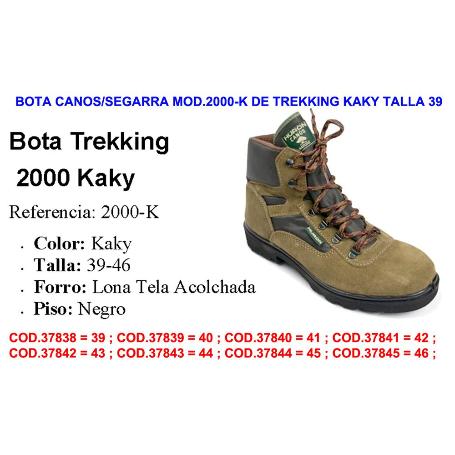 BOTA CANOS-SEGARRA MOD.HURON 2000-K DE TREKKING KAKY TALLA 36